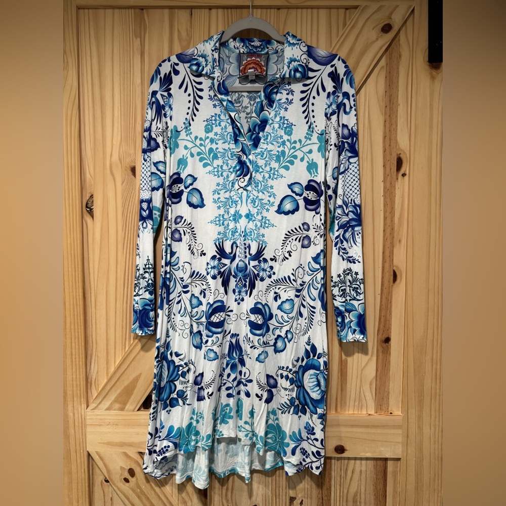 Johnny Was Farrow Polo Swing Dress Women’s Size Xs